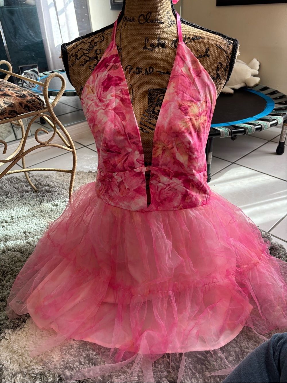 RAGA Pink Tulle Layered Party Dress